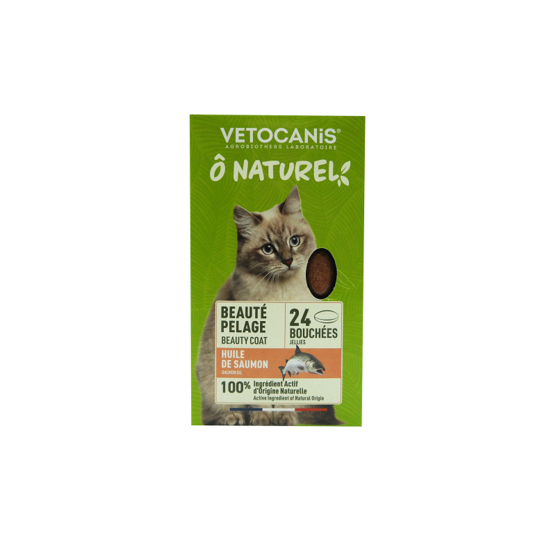 Produktbild för Tuggtabletter Katt Salmon Oil Vetocanis 24 tabl