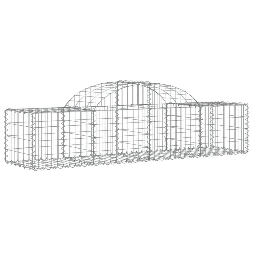 Produktbild för Gabioner bågformade 18 st 200x50x40/60 cm galvaniserat järn