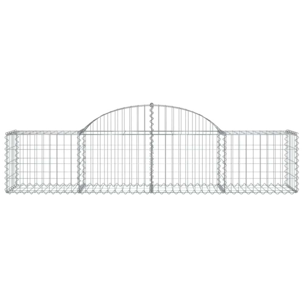 Produktbild för Gabioner bågformade 18 st 200x50x40/60 cm galvaniserat järn