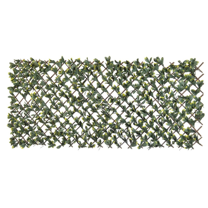 Produktbild för Nature Spalje med konstväxt 90x180 cm gröna och gula blad