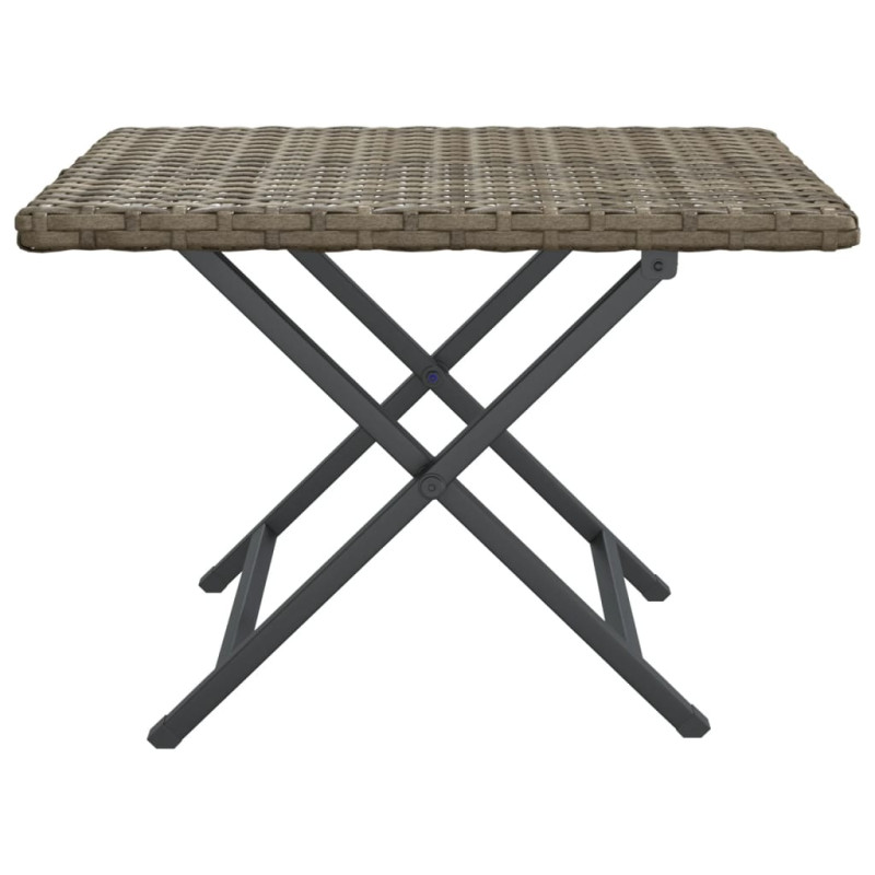 Produktbild för Hopfällbart bord grå 45x35x32 cm konstrotting