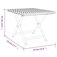 Miniatyr av produktbild för Hopfällbart bord grå 45x35x32 cm konstrotting