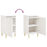 Miniatyr av produktbild för Sängbord 2 st vit högglans 40x35x70 cm konstruerat trä