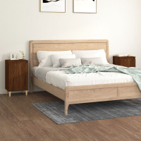Miniatyr av produktbild för Sängbord 2 st rökfärgad brun ek 40x35x70 cm konstruerat trä