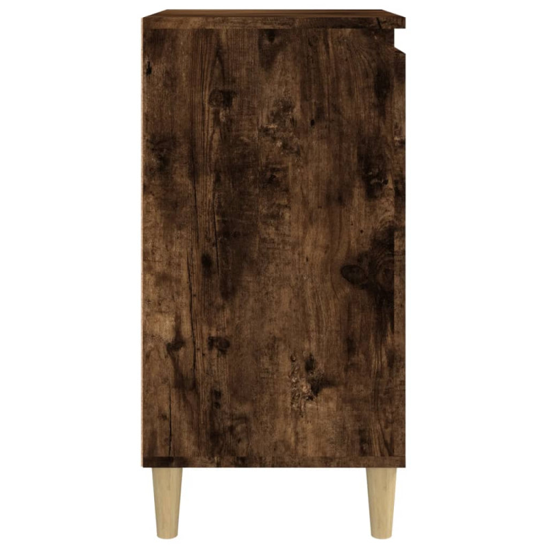 Produktbild för Sängbord rökfärgad ek 40x35x70 cm konstruerat trä