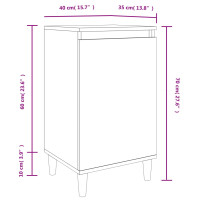Miniatyr av produktbild för Sängbord rökfärgad ek 40x35x70 cm konstruerat trä