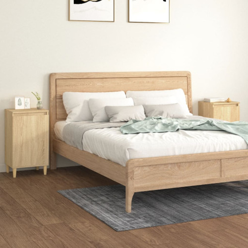 vidaXL Sängbord 2 st sonoma-ek 40x35x70 cm konstruerat trä