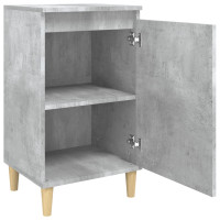 Miniatyr av produktbild för Sängbord 2 st betonggrå 40x35x70 cm konstruerat trä