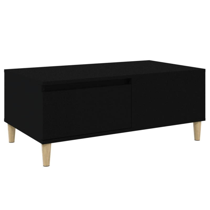 Produktbild för Soffbord svart 90x50x36,5 cm konstruerat trä