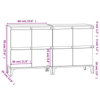 Produktbild för Skänk 2 st betonggrå 60x35x70 cm konstruerat trä