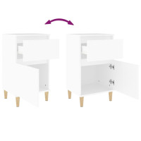 Miniatyr av produktbild för Sängbord vit 40x35x70 cm