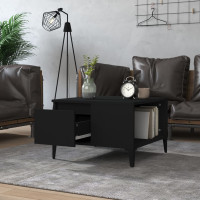 Produktbild för Soffbord svart 55x55x36,5 cm konstruerat trä