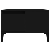 Produktbild för Soffbord svart 55x55x36,5 cm konstruerat trä