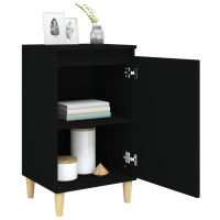 Produktbild för Sängbord 2 st svart 40x35x70 cm konstruerat trä