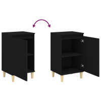 Produktbild för Sängbord 2 st svart 40x35x70 cm konstruerat trä