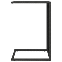 Produktbild för C-sidobord svart 40x35x60 cm konstrotting