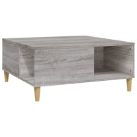 Produktbild för Soffbord grå sonoma 80x80x36,5 cm konstruerat trä