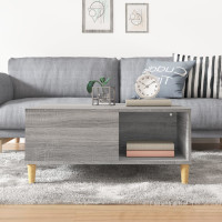 Produktbild för Soffbord grå sonoma 80x80x36,5 cm konstruerat trä