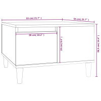 Produktbild för Soffbord betonggrå 55x55x36,5 cm konstruerat trä