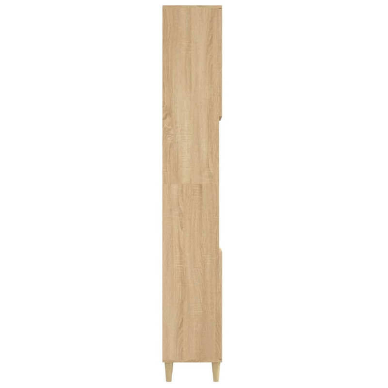 Produktbild för Badrumsskåp sonoma-ek 30x30x190cm konstruerat trä