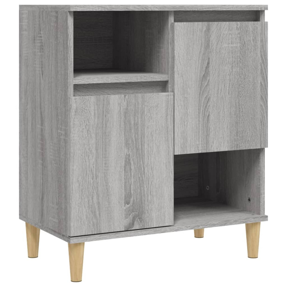 Produktbild för Skänk 2 st grå sonoma 60x35x70 cm konstruerat trä