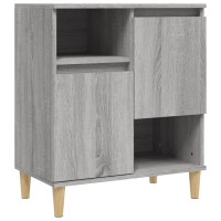 Produktbild för Skänk 2 st grå sonoma 60x35x70 cm konstruerat trä