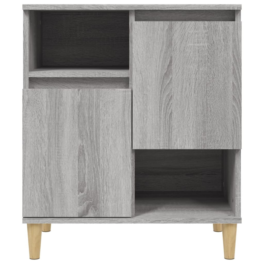Produktbild för Skänk 2 st grå sonoma 60x35x70 cm konstruerat trä