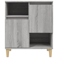 Produktbild för Skänk 2 st grå sonoma 60x35x70 cm konstruerat trä