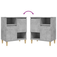 Produktbild för Skänk 3 st betonggrå 60x35x70 cm konstruerat trä