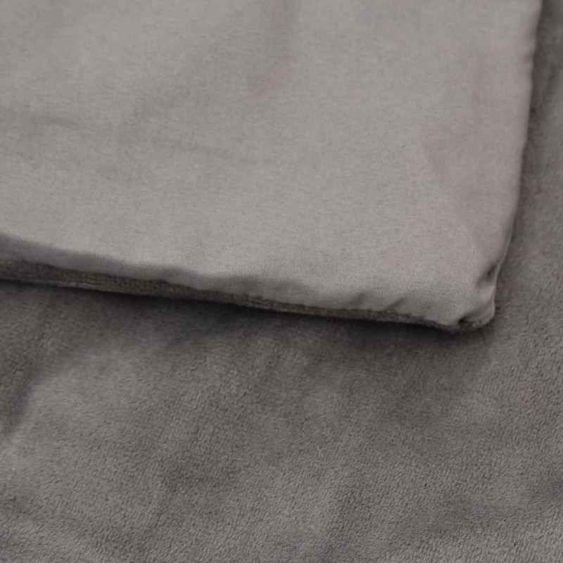 Produktbild för Tyngdtäcke med påslakan grå 135x200 cm 6 kg tyg