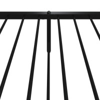 Produktbild för Sängram med huvudgavel och fotgavel svart metall 107x203 cm
