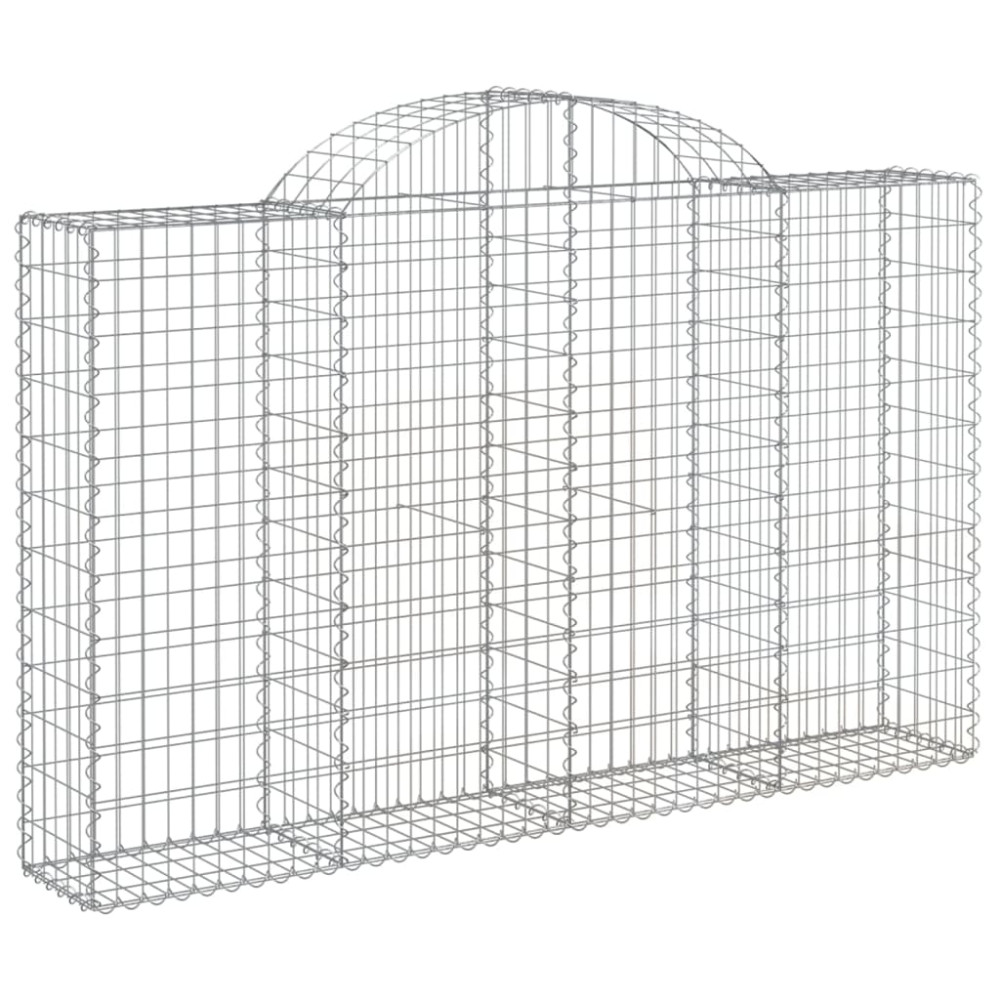 Produktbild för Gabioner bågformade 15 st 200x30x120/140 cm galvaniserat järn