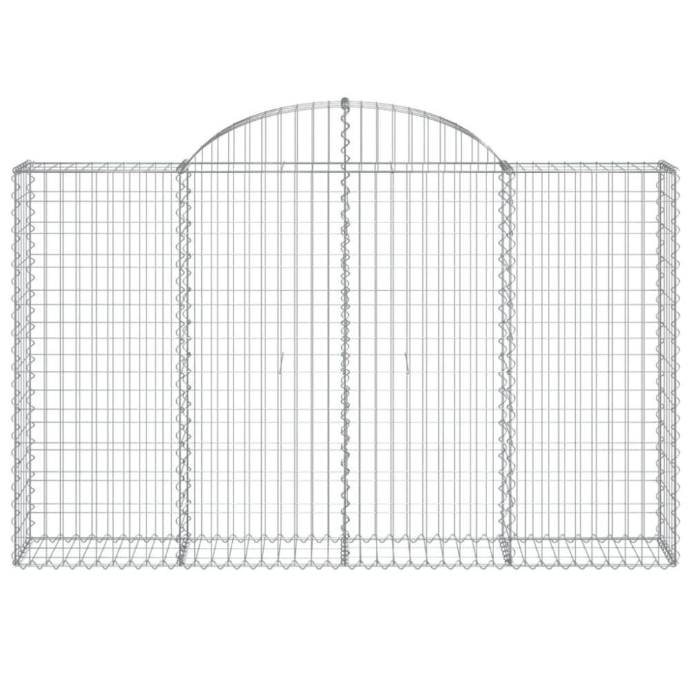 Produktbild för Gabioner bågformade 15 st 200x30x120/140 cm galvaniserat järn