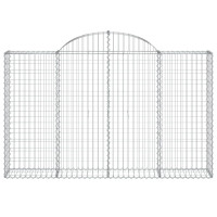Produktbild för Gabioner bågformade 15 st 200x30x120/140 cm galvaniserat järn