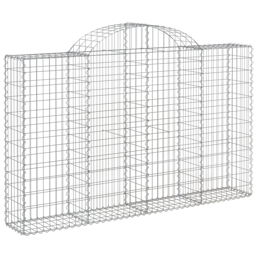 Produktbild för Gabioner bågformade 18 st 200x30x120/140 cm galvaniserat järn