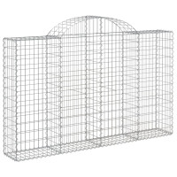 Produktbild för Gabioner bågformade 18 st 200x30x120/140 cm galvaniserat järn