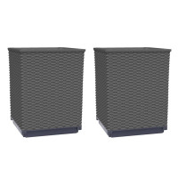 Produktbild för Odlingslådor 2 st svart 30x30x37 cm polypropylen