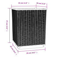 Produktbild för Odlingslådor 2 st svart 30x30x37 cm polypropylen