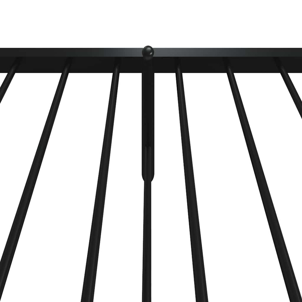 Produktbild för Sängram med huvudgavel och fotgavel svart metall 100x200 cm