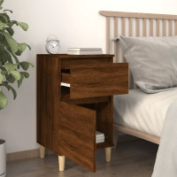 Produktbild för Sängbord brun ek 40x35x70 cm