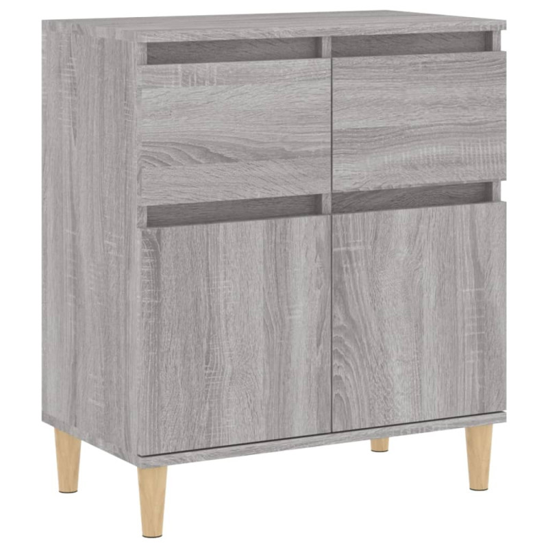 Produktbild för Byrå grå sonoma 60x35x70 cm konstruerat trä