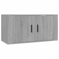 Produktbild för Väggmonterade tv-skåp 3 st grå sonoma 80x34,5x40 cm
