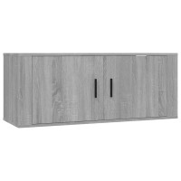 Produktbild för Väggmonterade tv-skåp 2 st grå sonoma 100x34,5x40 cm