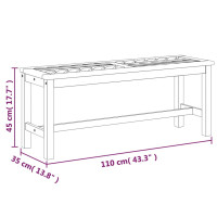 Produktbild för Trädgårdsbänk 110 cm massivt akaciaträ