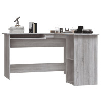 Miniatyr av produktbild för Hörnskrivbord grå sonoma 120x140x75 cm konstruerat trä