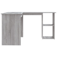 Miniatyr av produktbild för Hörnskrivbord grå sonoma 120x140x75 cm konstruerat trä