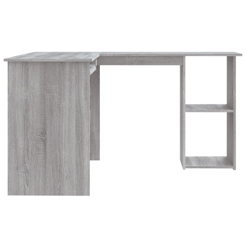 Produktbild för Hörnskrivbord grå sonoma 120x140x75 cm konstruerat trä