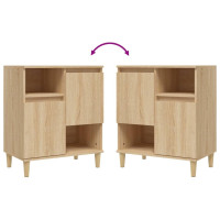 Produktbild för Skänk 3 st sonoma ek 60x35x70 cm konstruerat trä