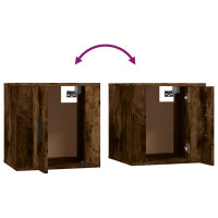 Produktbild för TV-skåp 3 delar rökfärgad ek konstruerat trä
