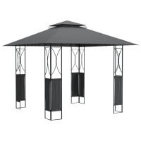 Miniatyr av produktbild för Paviljong med tak antracit 300x300x270 cm stål